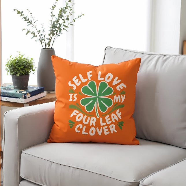  Coussin décoratif Trèfle à quatre feuilles Amour  (Créateur téléchargé)