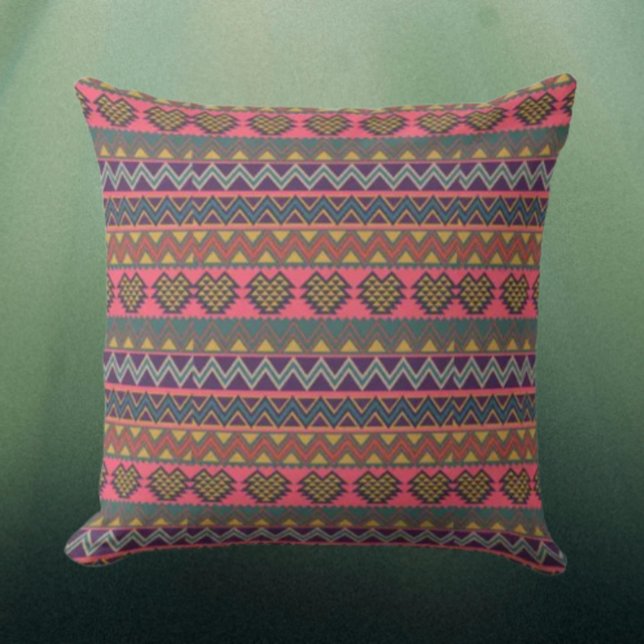 Coussin décoratif Tribal Rhythm – Géométrique vibr (Créateur téléchargé)