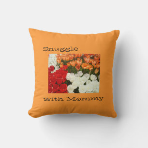 Coussin décoratif Tulipes Câliner avec Maman