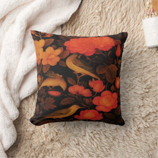 Coussin décoratif vintage Oiseaux d'Automne – Flor