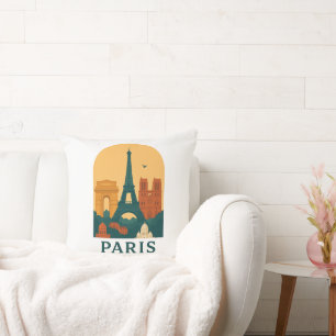 Coussin décoratif vintage Paris – Cathédrale Notre