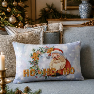 Coussin décoratif vintage Père Noël et pain d'épic