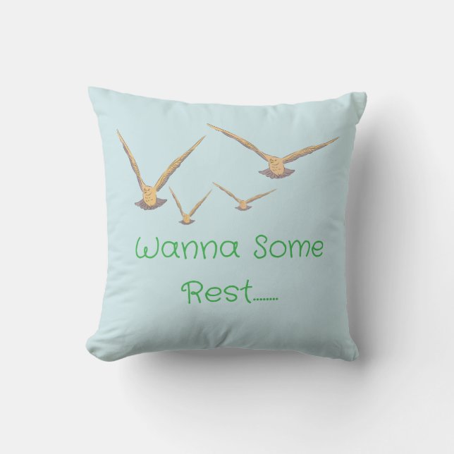 coussin Décoratif "Vol Familial" - "Wanna Certains (Recto)