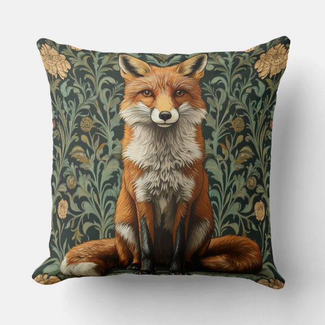 Coussin décoratif William Morris Fox (Recto)