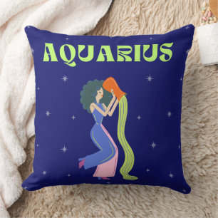 Coussin décoratif zodiaque du Verseau.