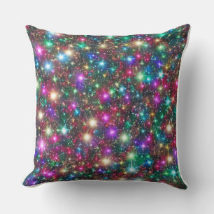 Coussin Décoration arc-en-ciel holographique et explosion