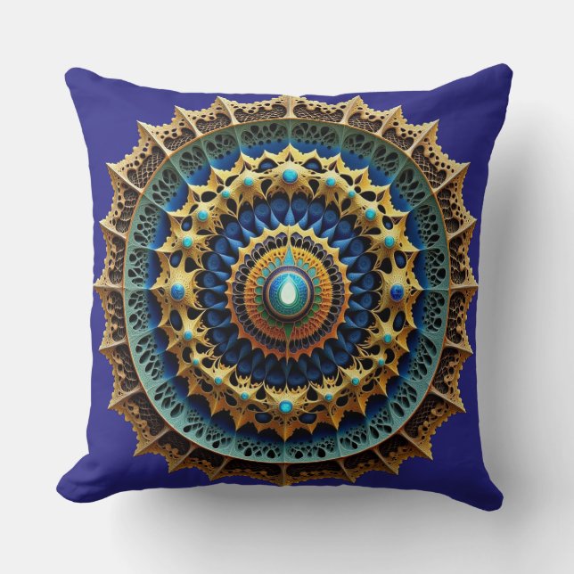 Coussin Décoration Bohème Mandala Orné 2 (Recto)