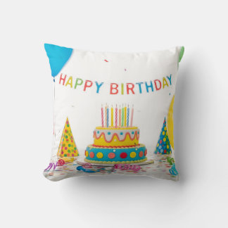 Coussin Décoration d'anniversaire joyeux