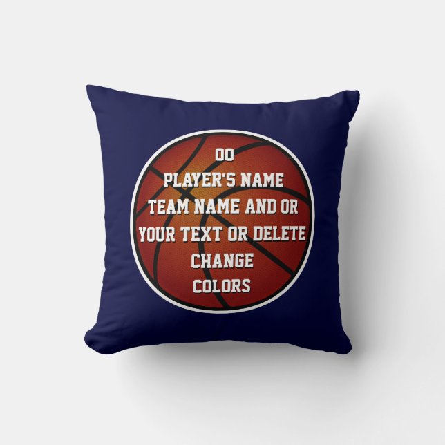 Coussin Décoration de basketball personnalisée pour chambr (Recto)