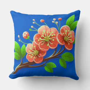Coussin 🌸 Décoration de chambre aux fleurs roses 🌸