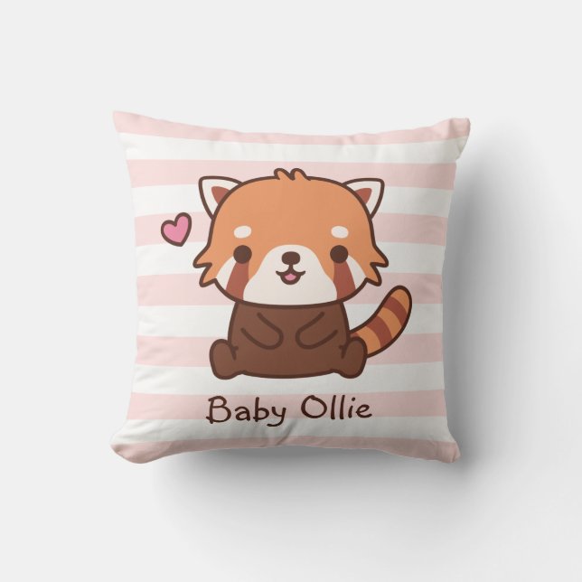 Coussin Décoration de chambre de nursery pour bébé panda r (Recto)