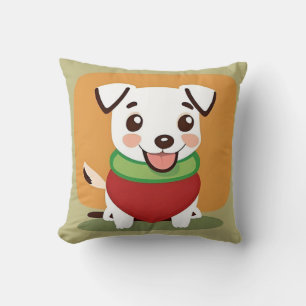 Coussin Décoration de chambre esthétique avec un chiot mig