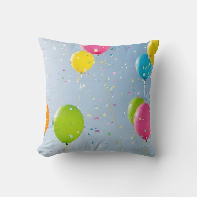 Coussin Décoration de fête d'anniversaire joyeux (Recto)