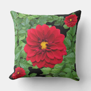 Coussin Décoration de fleurs rouges