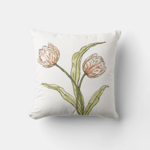 Coussin Décoration de maison botanique de tulipe