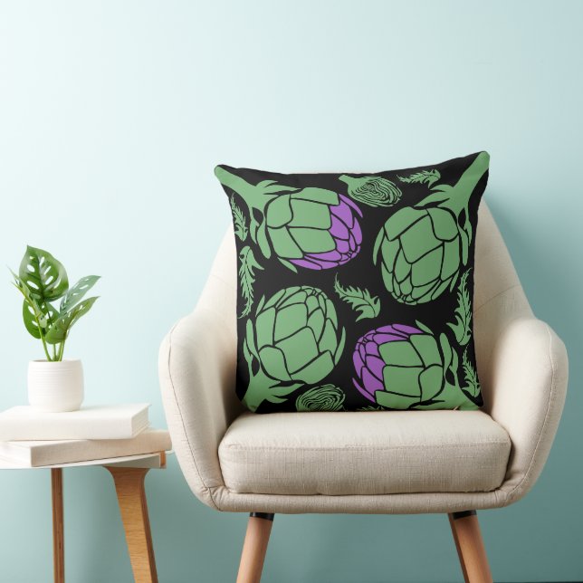 Coussin Décoration de maison d'art botanique d'artichaut (Chaise)