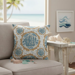 Coussin Décoration de maison de plage Poisson caché