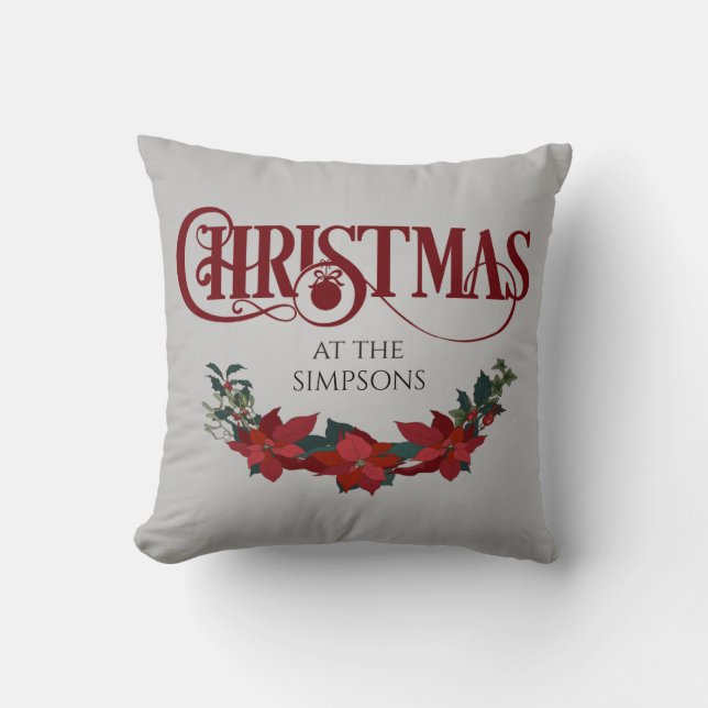 Coussin Décoration de maison de vacances de Noël personnal (Recto)