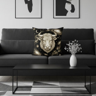 Coussin Décoration de maison Galaxie Taureau Zodiaque Céle