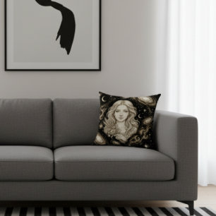 Coussin Décoration de maison Galaxie Vierge Zodiaque Céles