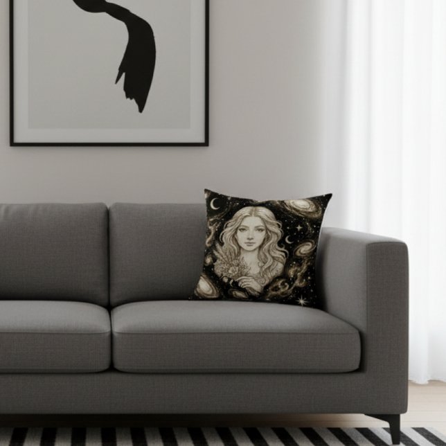 Coussin Décoration de maison Galaxie Vierge Zodiaque Céles (Créateur téléchargé)