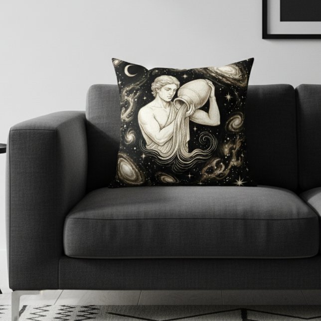 Coussin Décoration de maison Galaxy Verseau Zodiaque Céles (Créateur téléchargé)