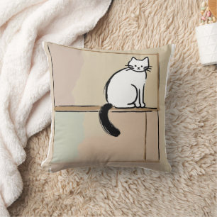 Coussin Décoration de maison minimaliste en forme de chat