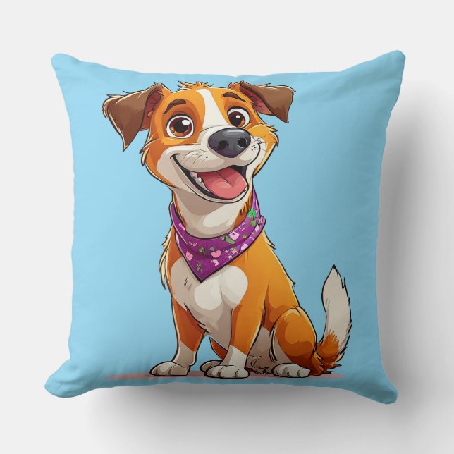 Coussin Décoration de maison pour amateur de chien mignon  (Recto)