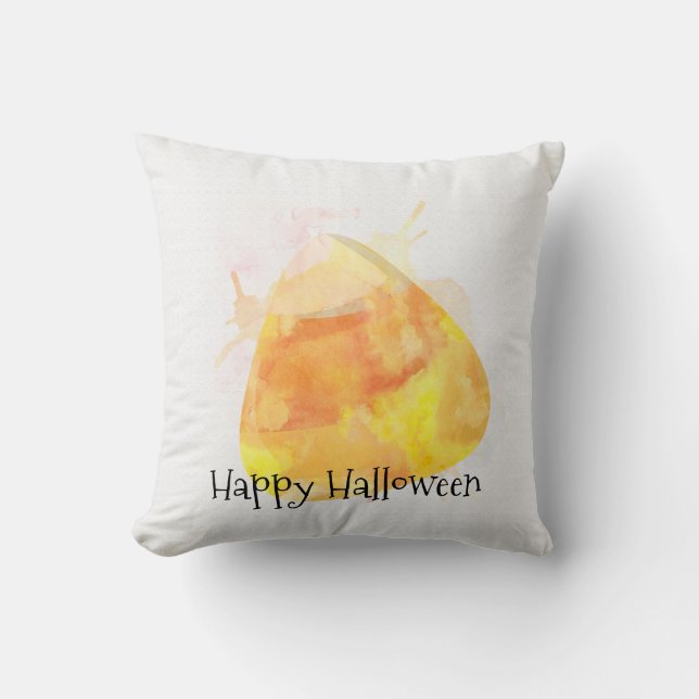 Coussin Décoration de maison pour Halloween en aquarelle b (Recto)
