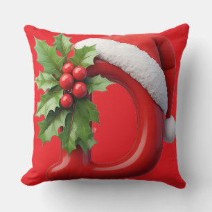 Coussin Décoration de monogramme en forme de lettre D pour