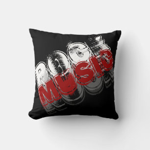 Coussin décoration de musique rock