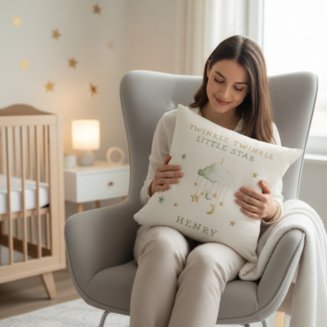 Coussin Décoration de nurserie Twinkle Little Star Thème c (Créateur téléchargé)