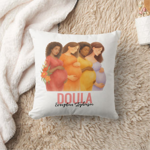 Coussin Décoration de salle de travail à l'aquarelle DOULA