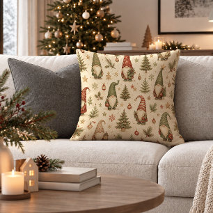 Coussin Décoration d'oreiller de Noël gnomes vintage intem