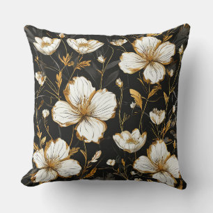 Coussin 🤍 Décoration florale blanche pour chambre et cana