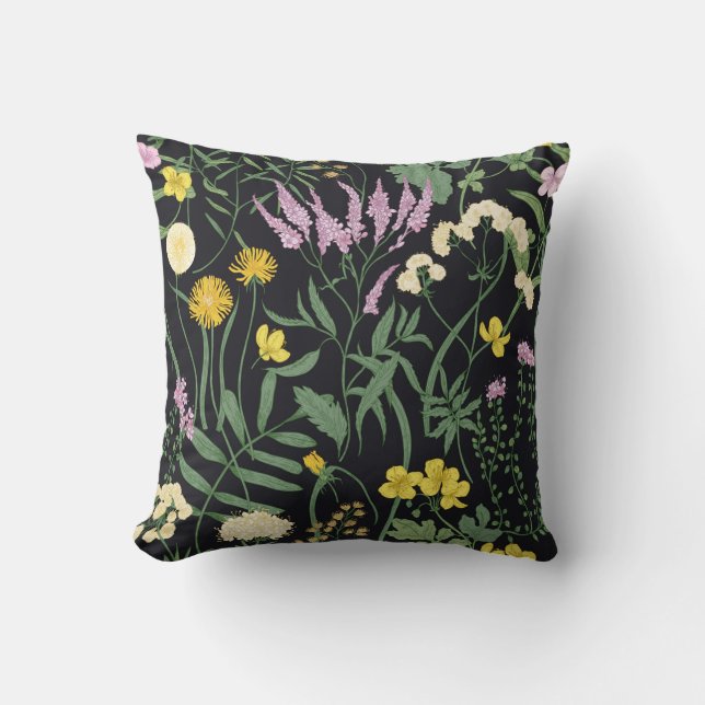 Coussin Décoration Inspirée de la Nature Botanique Fleur S (Recto)