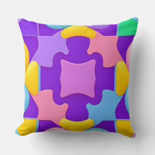 Coussin Décoration moderne abstraite géométrique violette 