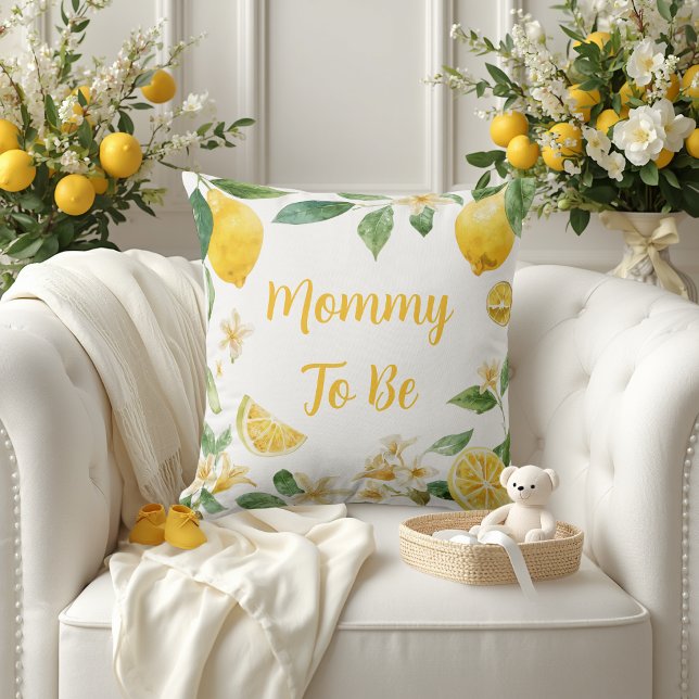 Coussin Décoration souvenir de baby shower Fleur de Citron (Créateur téléchargé)