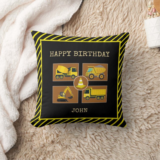 Coussin Décorations d'anniversaire pour enfants sur le thè (Couverture)