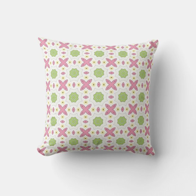 Coussin decorative pillow featuring a geometric pattern (Recto)