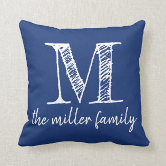Coussin décoré d'un monogramme fait sur commande