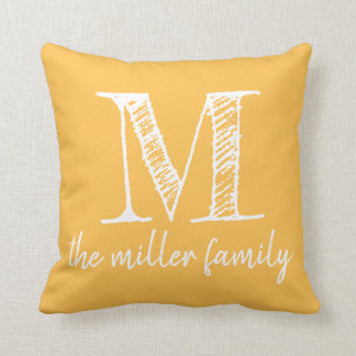 Coussin décoré d'un monogramme fait sur commande