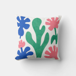 Coussin Découpages Floraux Audacieux de Style Matisse