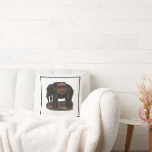 Coussin Découpe de carte rétro Jumbo vintage Circus Elepha