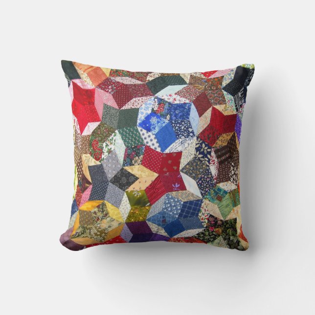 Coussin Découpe Motif géométrique multicolore (Recto)