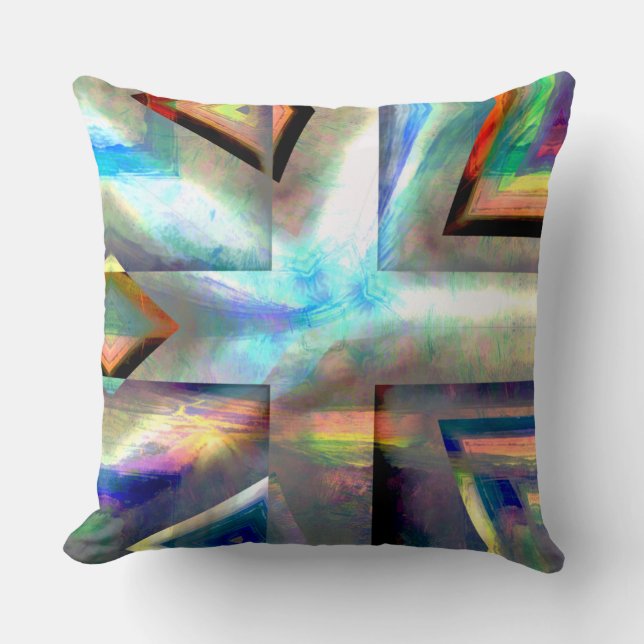 Coussin Découpes paysagères transformées en cadre (Recto)