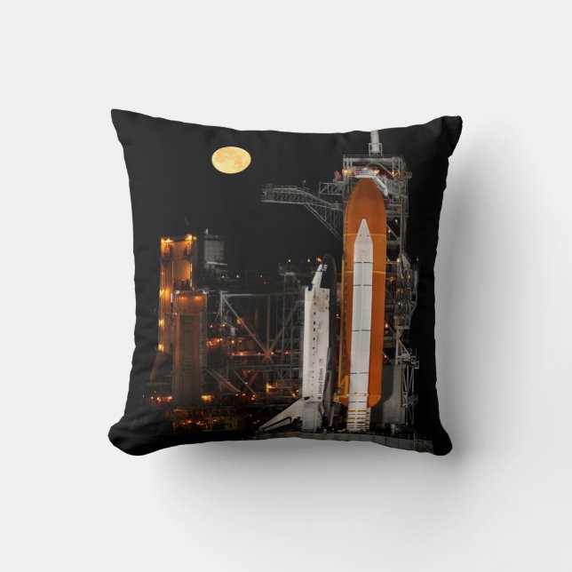Coussin Découverte de navette spatiale et lune (Recto)
