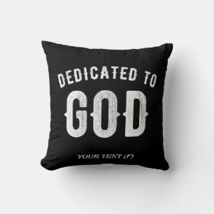 COUSSIN DÉDIÉ À DIEU PERSONNALISABLE COOL TEXTE BLANC