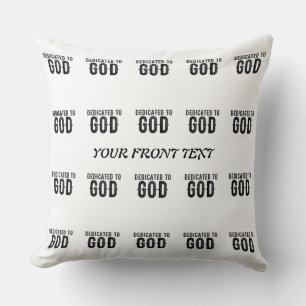 COUSSIN DÉDIÉ À DIEU PERSONNALISABLE COOL TEXTE NOIR