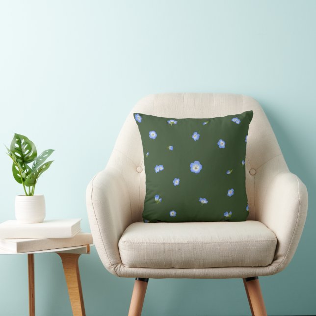 Coussin Deep Forest Japanese Nemophila Floral Pattern (Chaise)